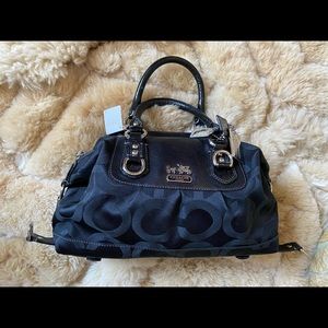 Coach Madison Sabrina Satchel Bag, NWT, Black